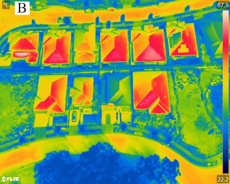 Thermal imagery of roofs