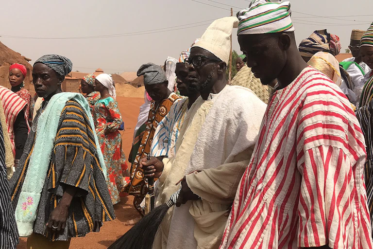 Chiefs from northern Ghana in a parade