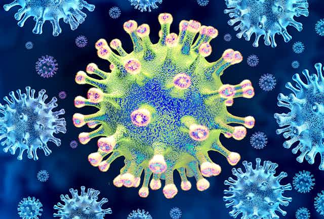 Illustration of the coronavirus SARS-CoV-2