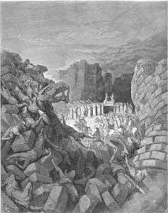 Reproduction d’un tableau dépeignant la chute de Jericho