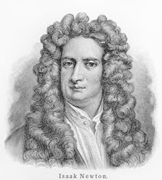 Drawing of Isaac Newton