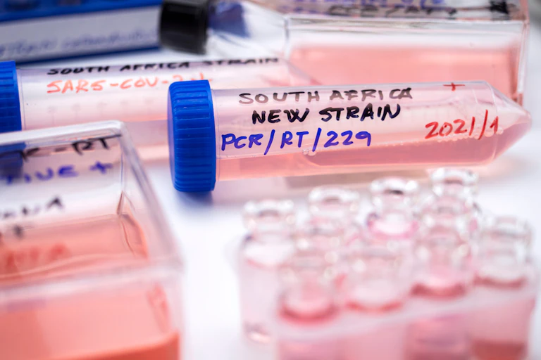 Several vials positive for covid-19 infection of the new variant in South Africa