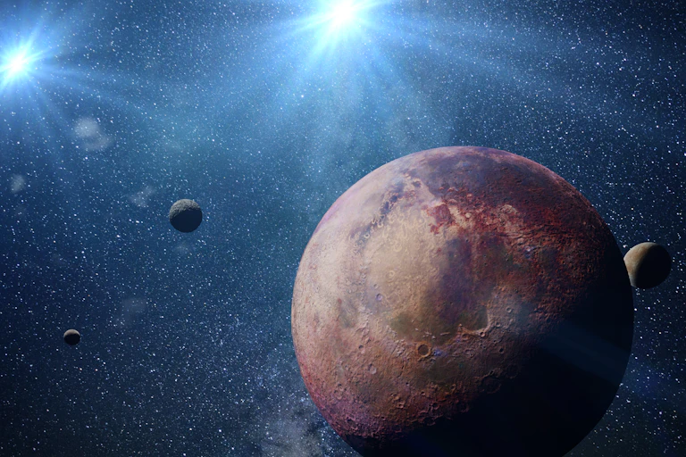 An illustration of an exoplanet.