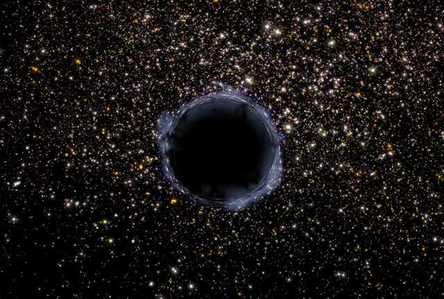 Artistic interpretation of a primitive black hole
