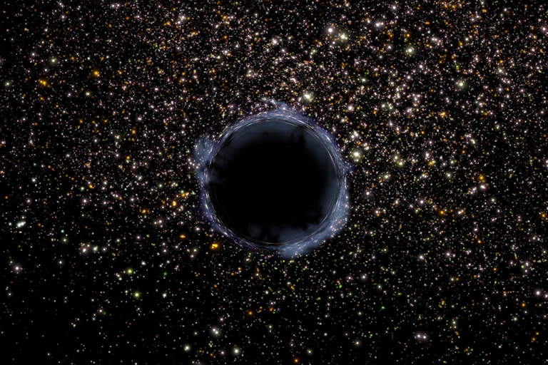 Artistic interpretation of a primitive black hole
