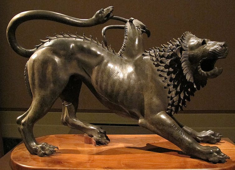 Statue of the mythical chimera.