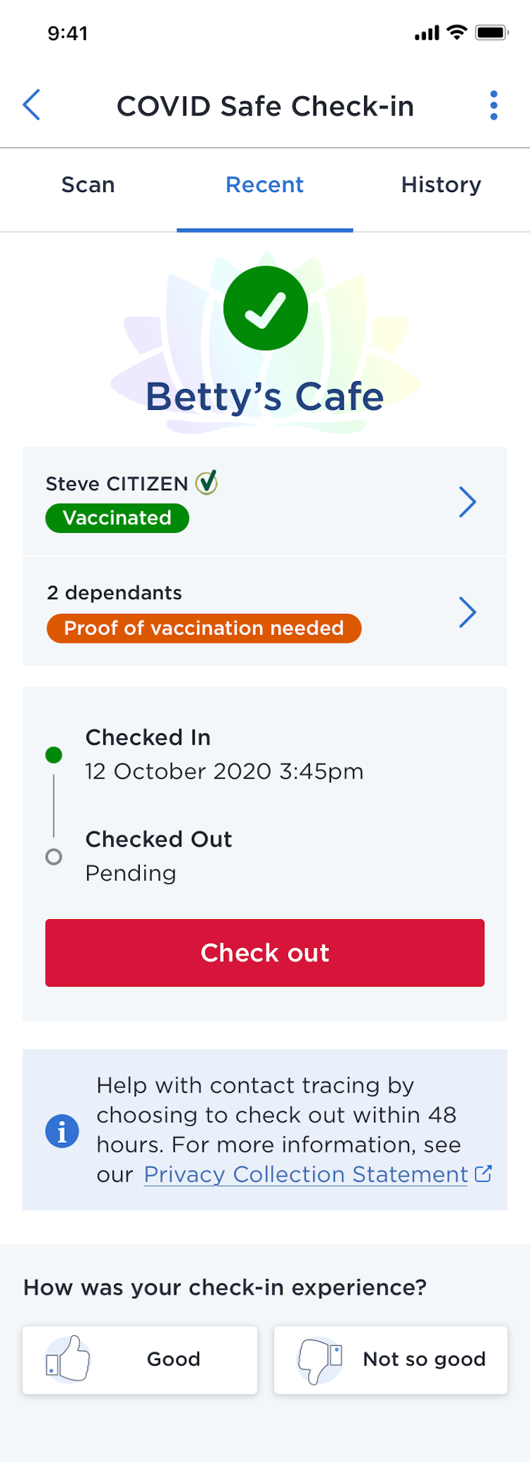 Draft design of vaccine passport in Service NSW phone app