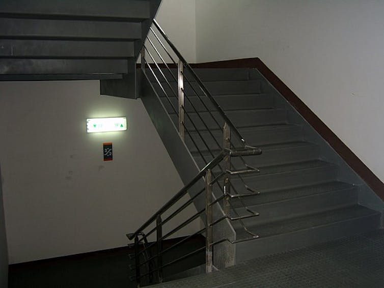 Stairwell in building in Taiwan