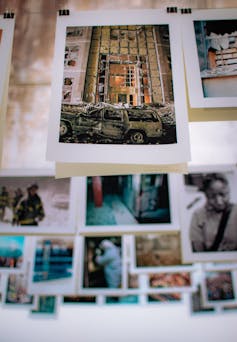 Photo d’une exposition photographique dédiée au 11 Septembre