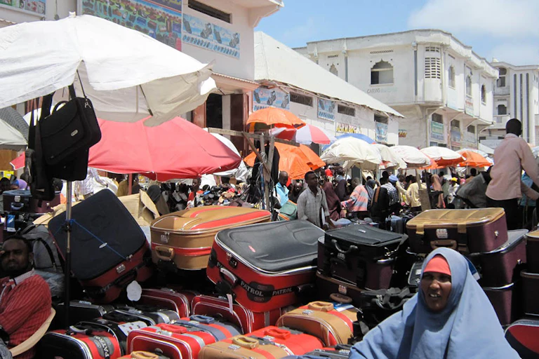 People at a market
