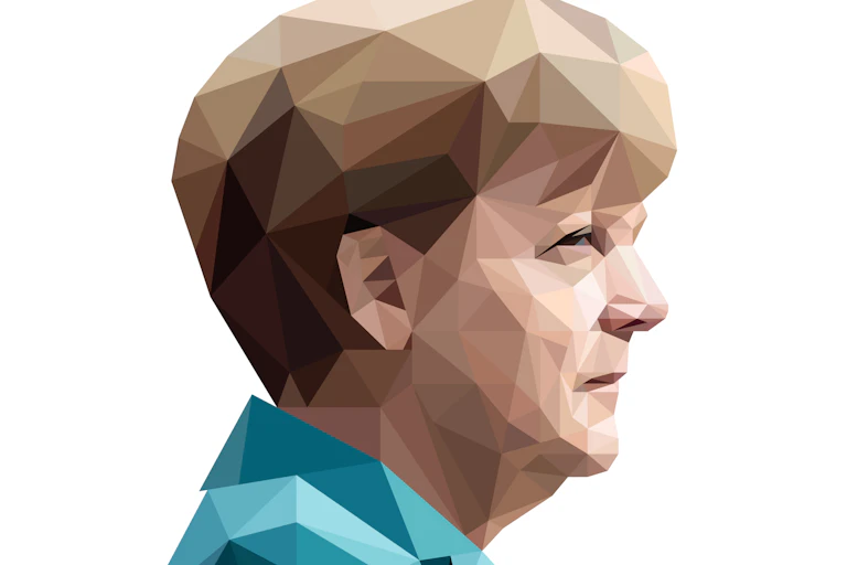 An illustration of Angela Merkel