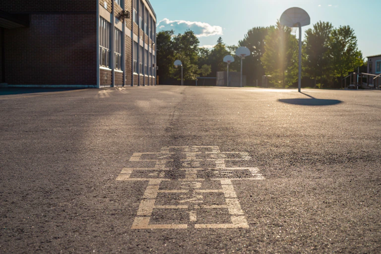 empty kids' school yard
