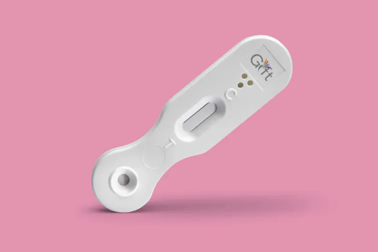 Medical test on a pink background