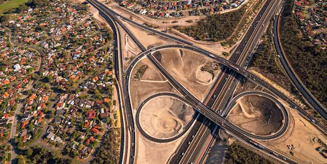 Murdoch Drive connection roadworks, Perth, Western Australia.