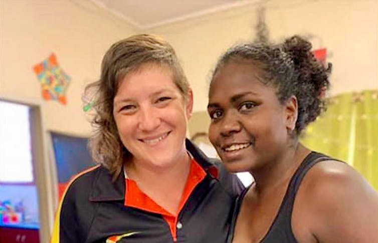 Two female students at a Regional University Centre