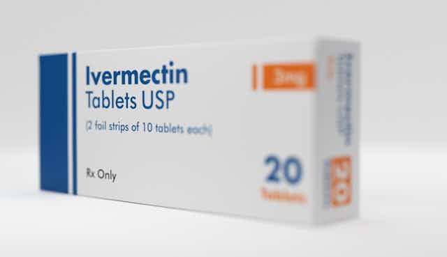 Box of ivermectin tablets