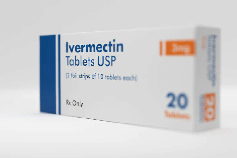 Box of ivermectin tablets