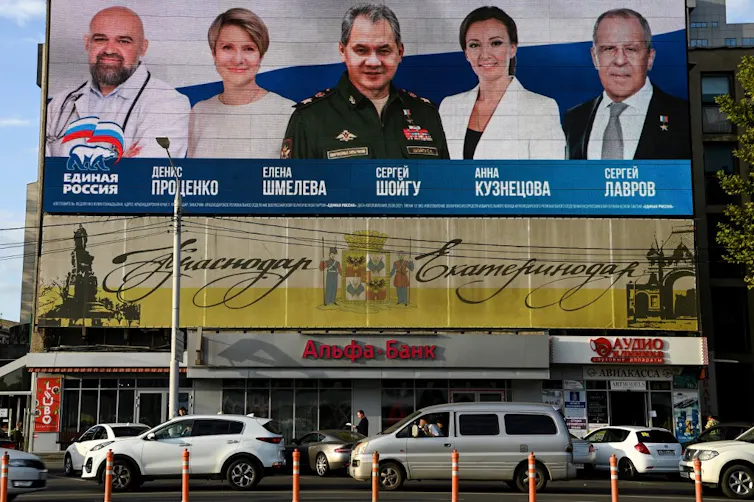 Affiche électorale de Russie unie