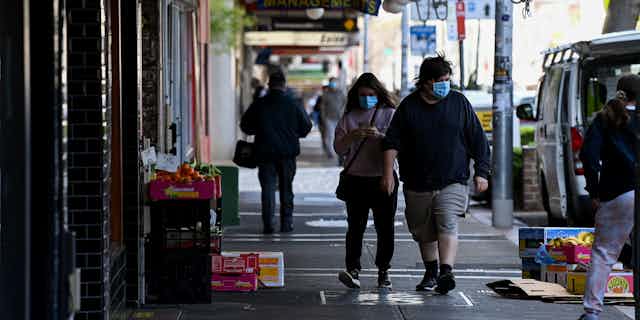 Pedestrians in Marrickville, Sydney.