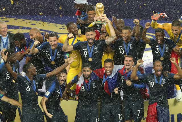 France celebrates triumph at the 2018 World Cup.