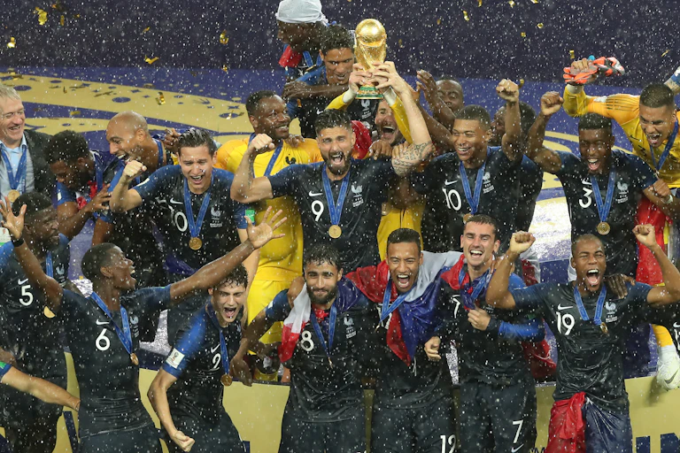 France celebrates triumph at the 2018 World Cup.