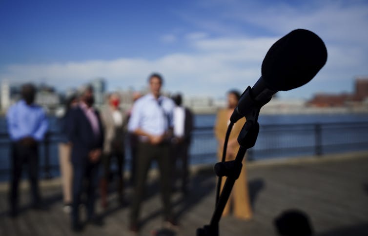 Why We Shouldn'T Always Trust 'Good' Political Bots 42 A Microphone In Front Of Justin Trudeau.