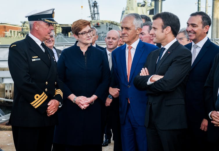 French President Emmanuel Macron visiting Australia in 2018