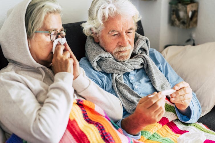 older couple in bed