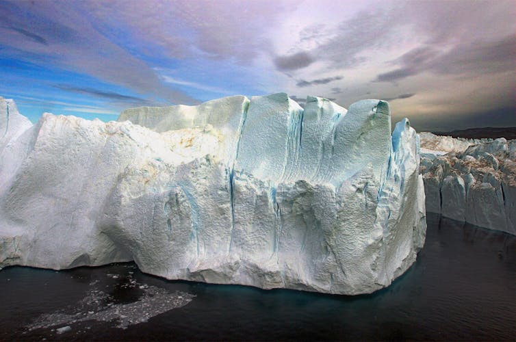 a melting glacier
