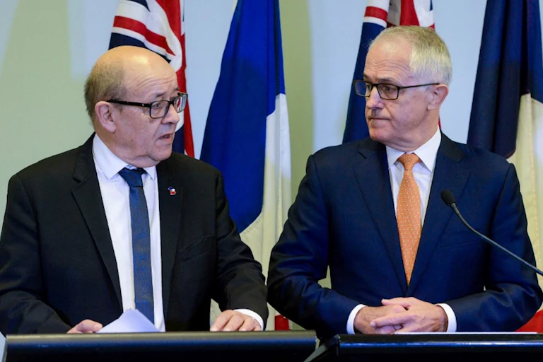 Jean-Yves Le Drian et Malcolm Turnbull