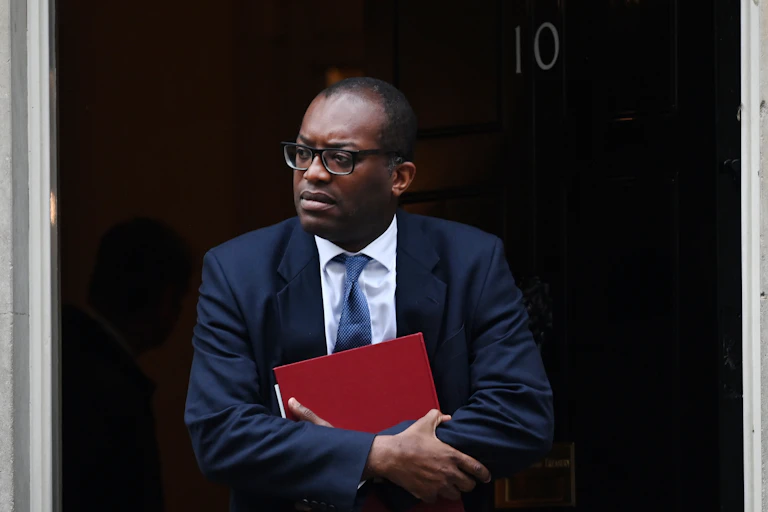 Energy Secretary Kwasi Karteng leaving Downing Street