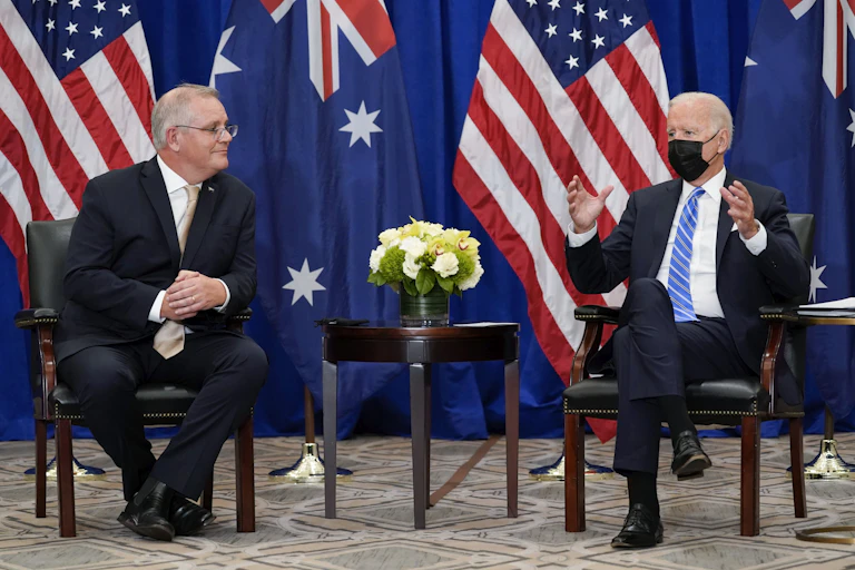 Scott Morrison and Joe Biden
