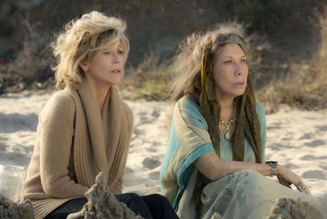 Grace and Frankie the Netflix series staring Jane Fonda (left) and Lily Tomlin.