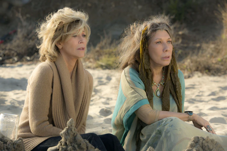 Grace and Frankie the Netflix series staring Jane Fonda (left) and Lily Tomlin.
