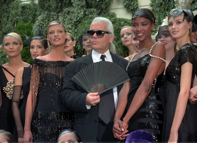 Fashion gathering of beautiful people