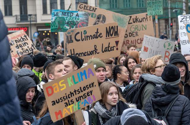 Students at climate strike