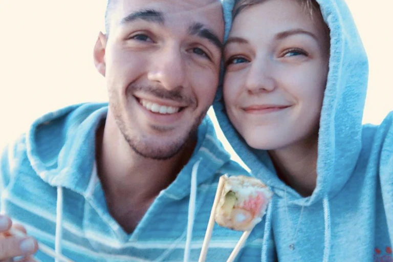 An undated handout photo made available by the North Port Police Department in North Port, Florida, USA shows Brian Christopher Laundrie (L) and his fiancee Gabrielle 'Gabby' Petito
