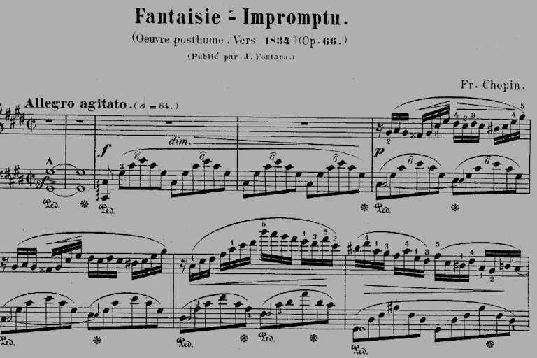 First few measures of Chopin's "Fantaisie-Impromptu"