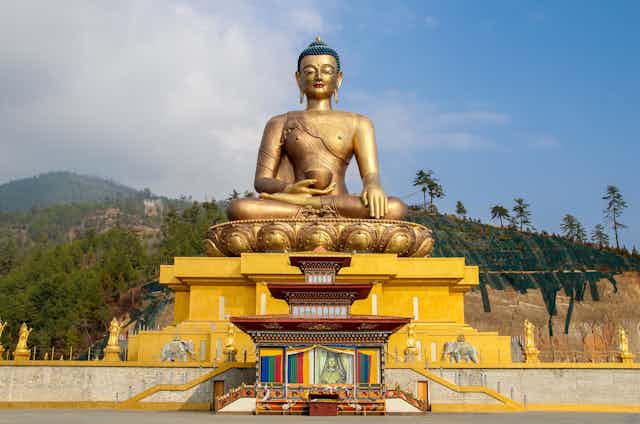 The Big Golden Buddha statue in Thimphu, Bhutan