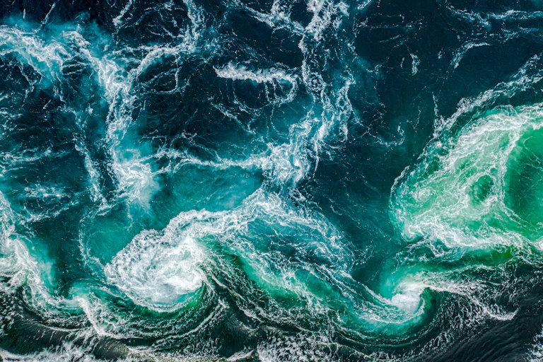 Aerial view of the ocean