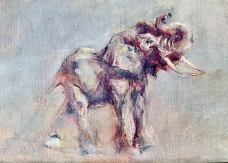 Uma ilustração de um elefante