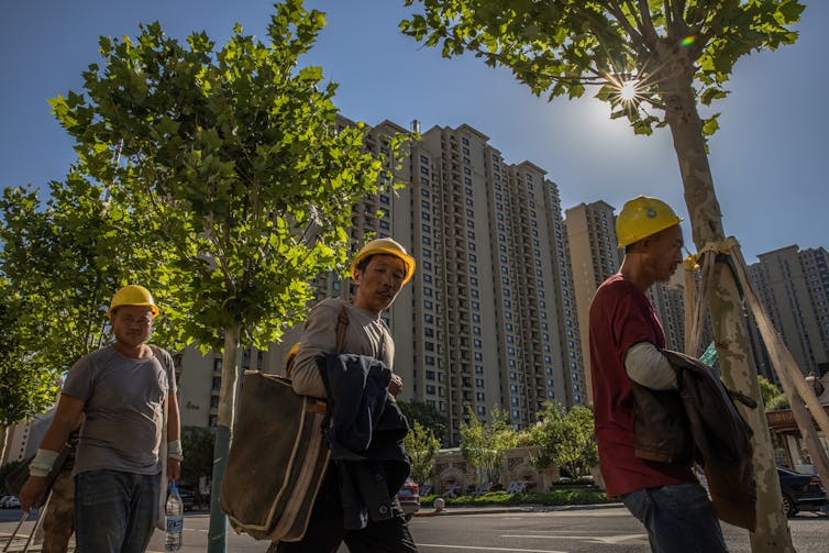 Evergrande apartment buildings in Beijing.