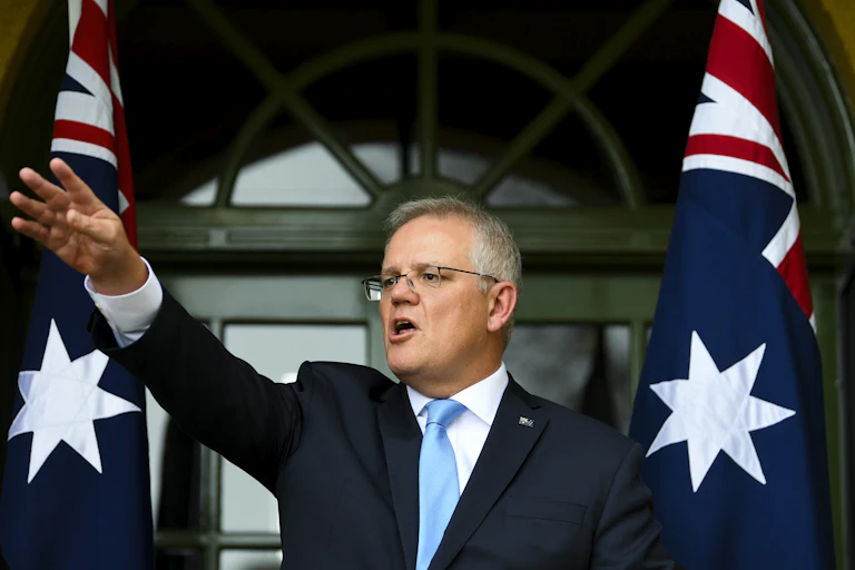 PM with Aust flags