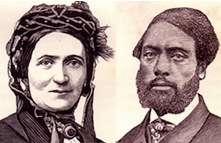 Illustrations of Ellen and William Craft.