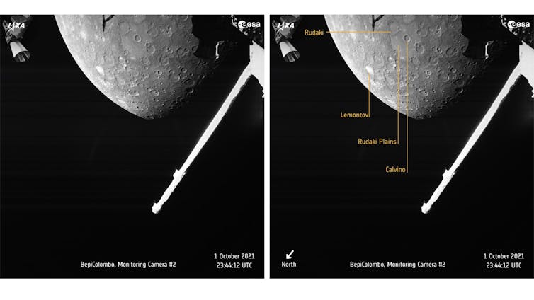 Mercury's North hemisphere