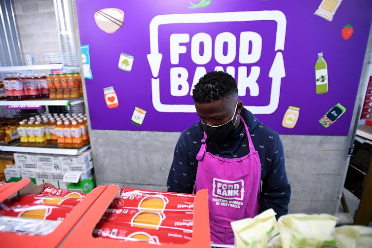 A Food Bank pop-up store.