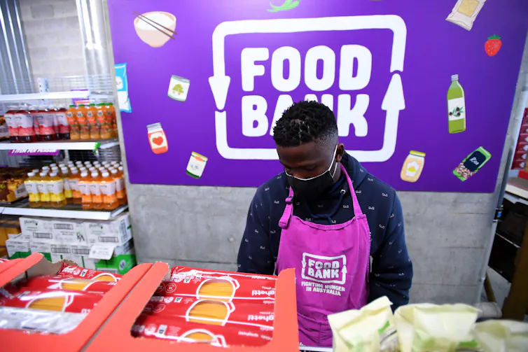 A Food Bank pop-up store.