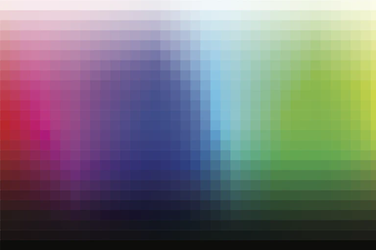 Pixelated rainbow gradient