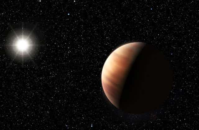 Vista artística de un exoplaneta.
