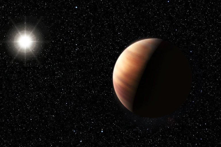 Vista artística de un exoplaneta.